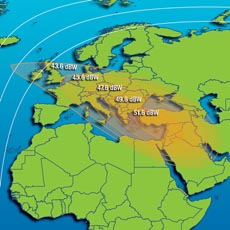 Intelsat 706 Ku-band spot beam 1